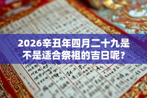 2026辛丑年四月二十九是不是适合祭祖的吉日呢？