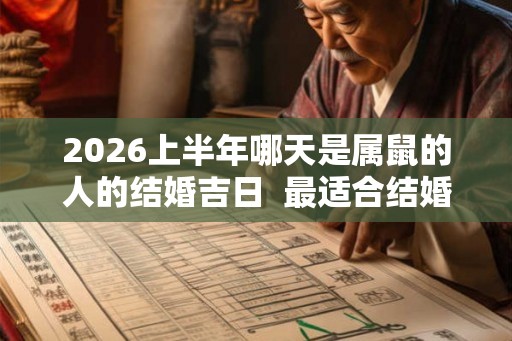 2026上半年哪天是属鼠的人的结婚吉日 最适合结婚的日子 2026上半年哪天是属鼠的人的结婚吉日 最适合结婚的日子
