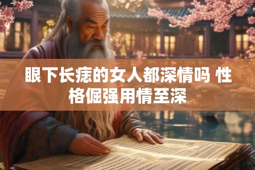 眼下长痣的女人都深情吗 性格倔强用情至深