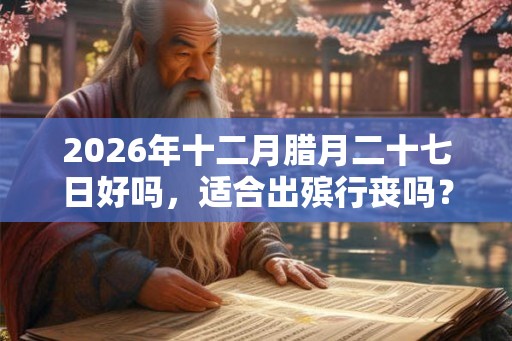 2026年十二月腊月二十七日好吗，适合出殡行丧吗？