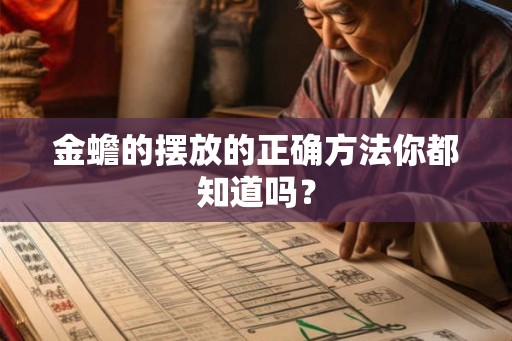 金蟾的摆放的正确方法你都知道吗？