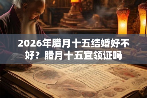 2026年腊月十五结婚好不好？腊月十五宜领证吗