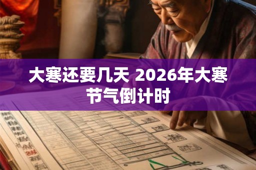 大寒还要几天 2026年大寒节气倒计时