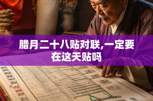 腊月二十八贴对联,一定要在这天贴吗