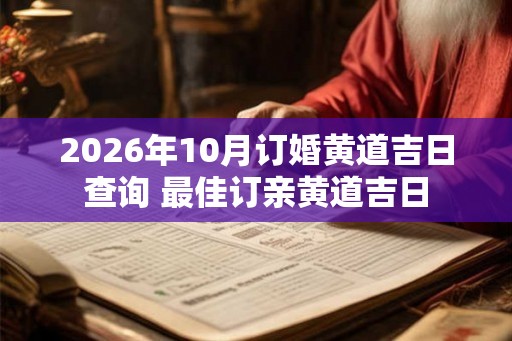 2026年10月订婚黄道吉日查询 最佳订亲黄道吉日