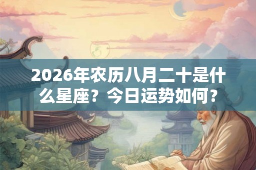 2026年农历八月二十是什么星座？今日运势如何？