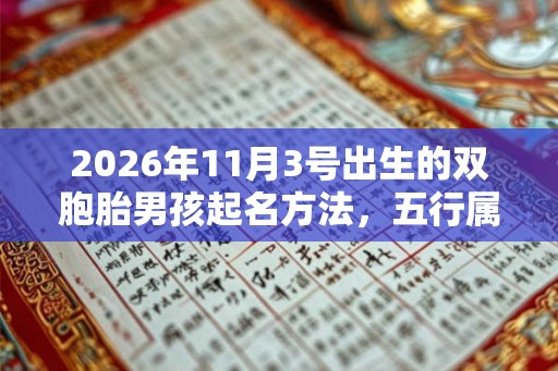 2026年11月3号出生的双胞胎男孩起名方法，五行属什么
