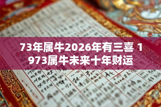 73年属牛2026年有三喜 1973属牛未来十年财运 73年属牛2026年有三喜 1973属牛未来十年财运