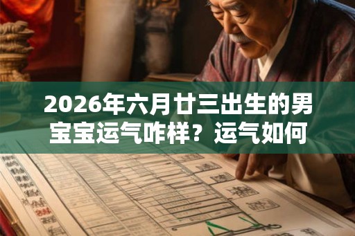 2026年六月廿三出生的男宝宝运气咋样？运气如何
