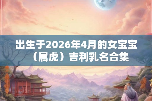 出生于2026年4月的女宝宝（属虎）吉利乳名合集