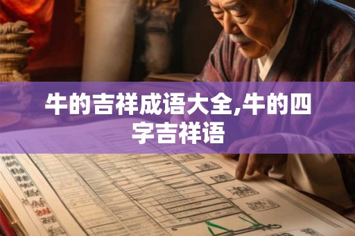 牛的吉祥成语大全,牛的四字吉祥语 牛的吉祥成语大全,牛的四字吉祥语