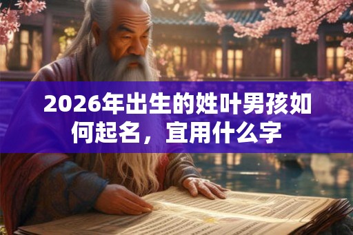 2026年出生的姓叶男孩如何起名，宜用什么字