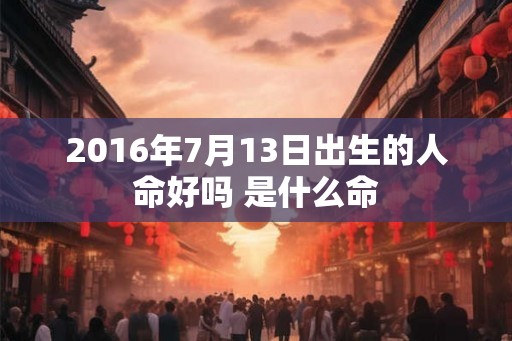 2016年7月13日出生的人命好吗 是什么命