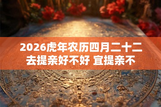 2026虎年农历四月二十二去提亲好不好 宜提亲不
