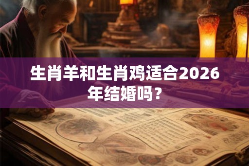 生肖羊和生肖鸡适合2026年结婚吗？