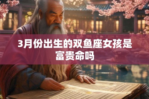 3月份出生的双鱼座女孩是富贵命吗