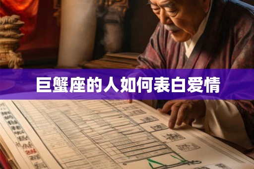 巨蟹座的人如何表白爱情
