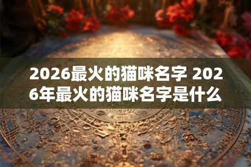 2026最火的猫咪名字 2026年最火的猫咪名字是什么
