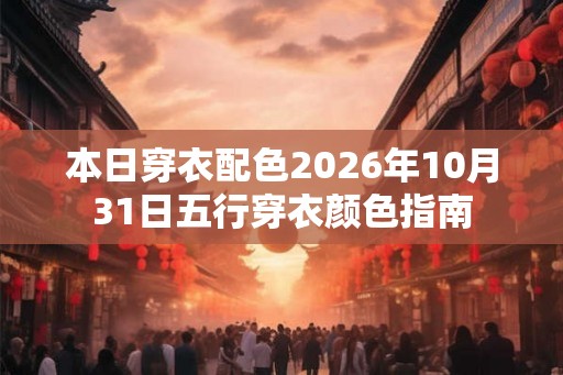 本日穿衣配色2026年10月31日五行穿衣颜色指南