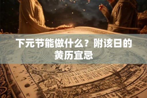 下元节能做什么？附该日的黄历宜忌