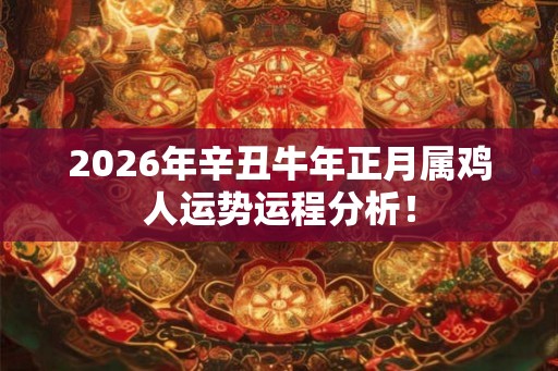 2026年辛丑牛年正月属鸡人运势运程分析！