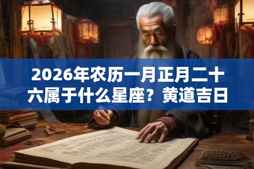 2026年农历一月正月二十六属于什么星座？黄道吉日吗？