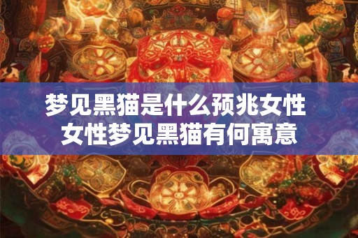 梦见黑猫是什么预兆女性 女性梦见黑猫有何寓意