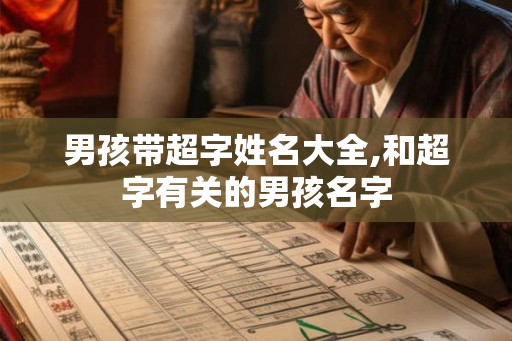 男孩带超字姓名大全,和超字有关的男孩名字