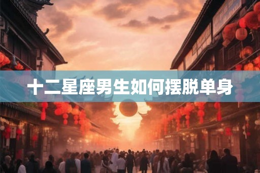 十二星座男生如何摆脱单身