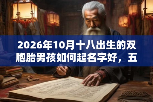 2026年10月十八出生的双胞胎男孩如何起名字好,五行属相是什么? 2026年10月十八出生的双胞胎男孩如何起名字好,五行属相是什么?
