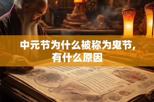 中元节为什么被称为鬼节,有什么原因