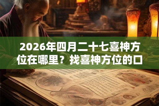 2026年四月二十七喜神方位在哪里?找喜神方位的口诀是什么? 2026年四月二十七喜神方位在哪里?找喜神方位的口诀是什么?