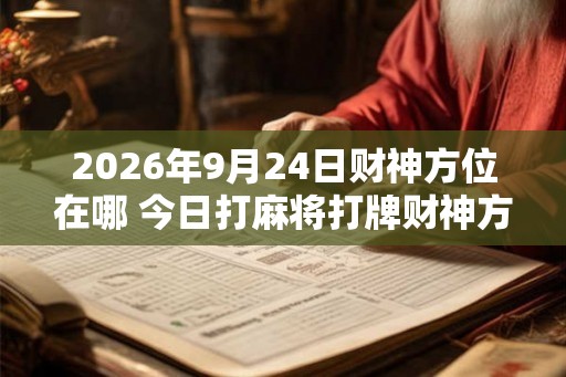 2026年9月24日财神方位在哪 今日打麻将打牌财神方位