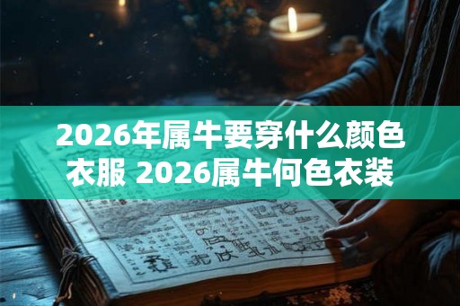 2026年属牛要穿什么颜色衣服 2026属牛何色衣装