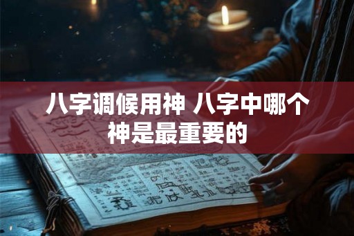 八字调候用神 八字中哪个神是最重要的