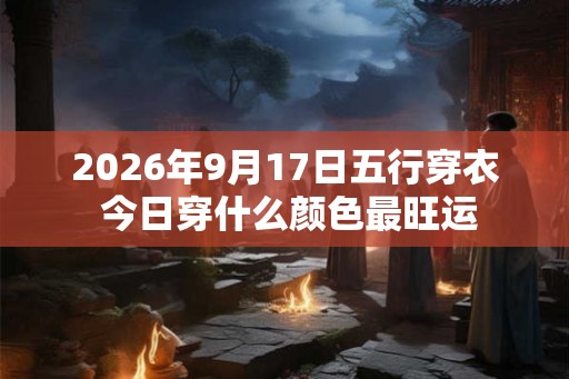 2026年9月17日五行穿衣 今日穿什么颜色最旺运