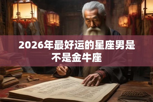 2026年最好运的星座男是不是金牛座