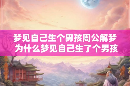 梦见自己生个男孩周公解梦 为什么梦见自己生了个男孩
