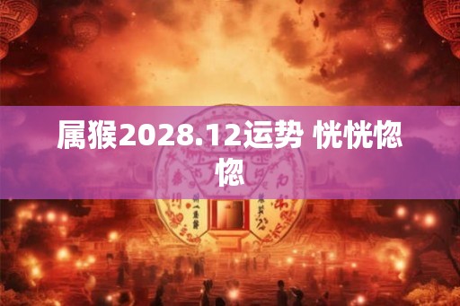 属猴2028.12运势 恍恍惚惚