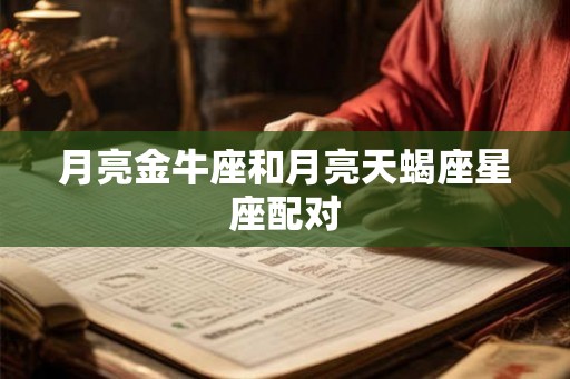 月亮金牛座和月亮天蝎座星座配对