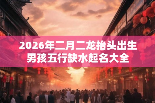 2026年二月二龙抬头出生男孩五行缺水起名大全