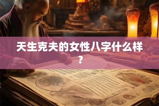 天生克夫的女性八字什么样？