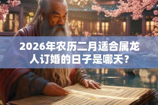 2026年农历二月适合属龙人订婚的日子是哪天？