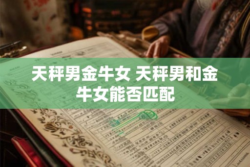 天秤男金牛女 天秤男和金牛女能否匹配