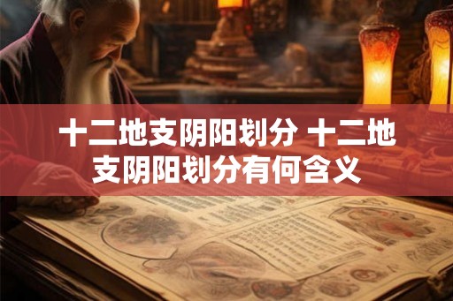 十二地支阴阳划分 十二地支阴阳划分有何含义