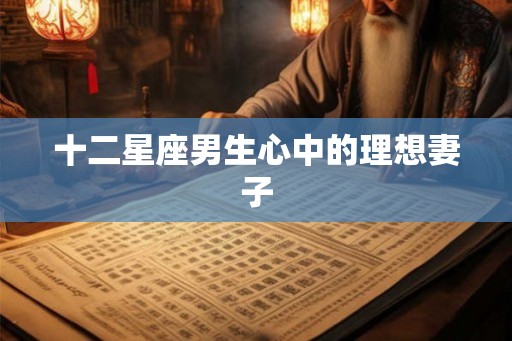十二星座男生心中的理想妻子