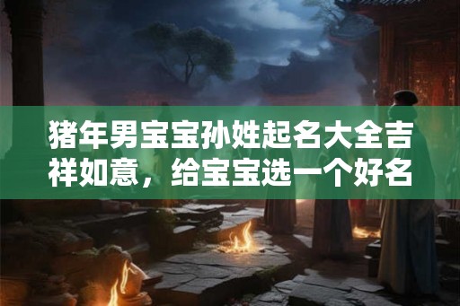 猪年男宝宝孙姓起名大全吉祥如意，给宝宝选一个好名字