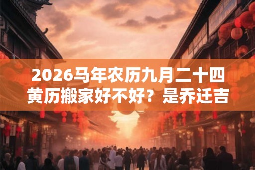 2026马年农历九月二十四黄历搬家好不好?是乔迁吉日吗 2026马年农历九月二十四黄历搬家好不好?是乔迁吉日吗
