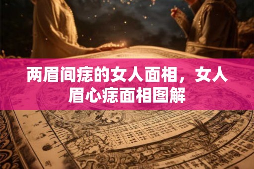 两眉间痣的女人面相，女人眉心痣面相图解