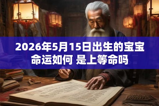 2026年5月15日出生的宝宝命运如何 是上等命吗